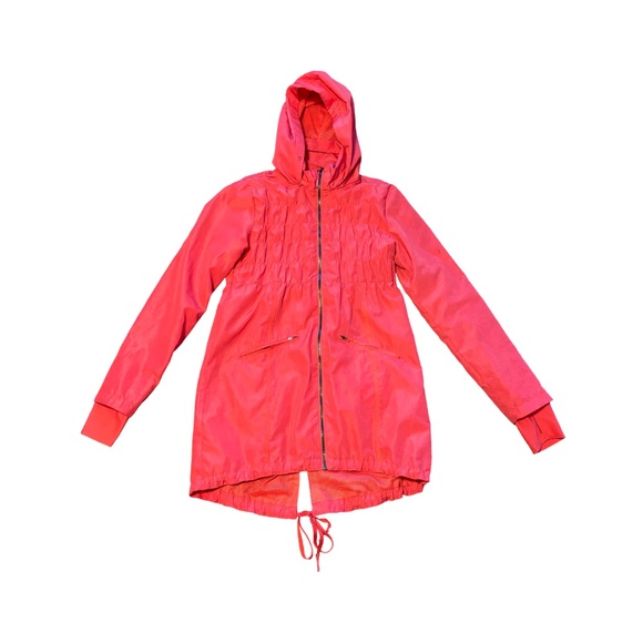 Mondetta Womens Hooded Anorek Rain Wind Jacket Mesh Lined Thumbholes Size S - Picture 1 of 14